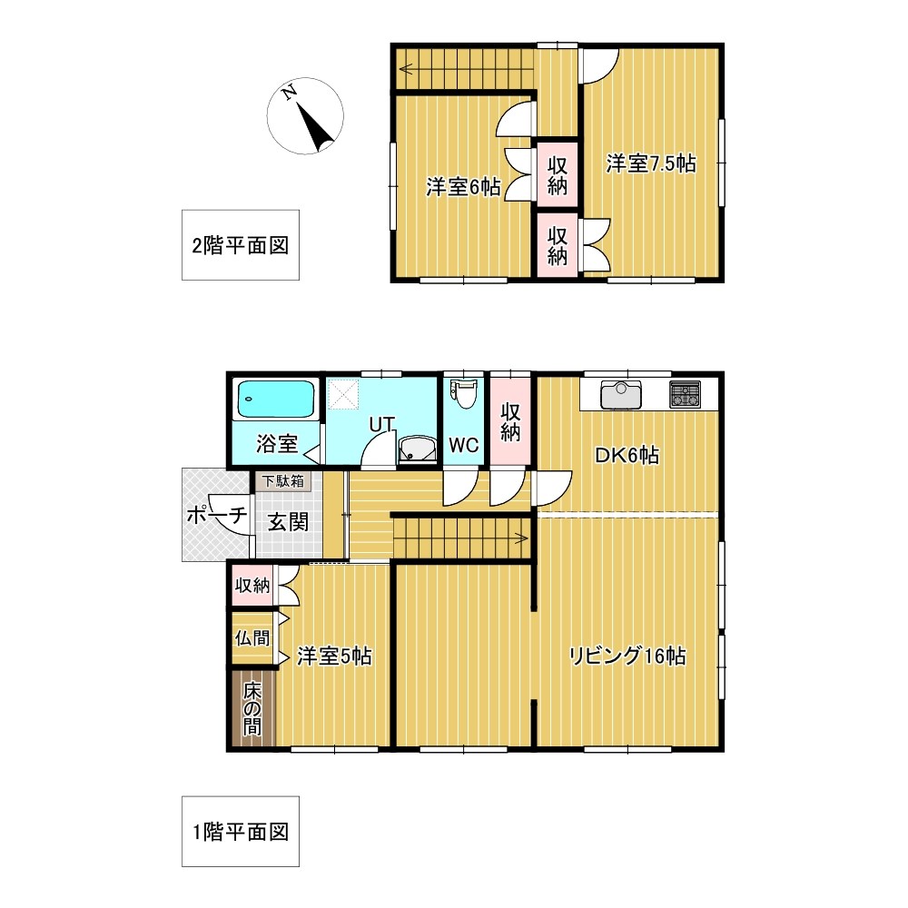 田端町１２３番　戸建て 間取図・土地図