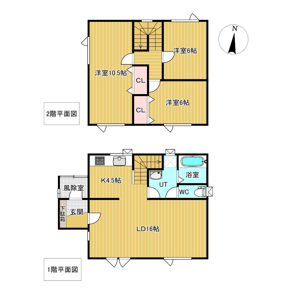 中ノ島町３丁目５番　戸建て 間取図・土地図