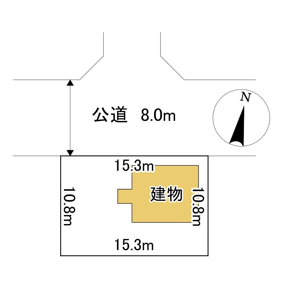 中ノ島町３丁目５番　戸建て 間取図・土地図