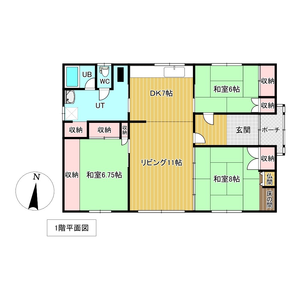 上ところ２９２番　戸建て 間取図・土地図