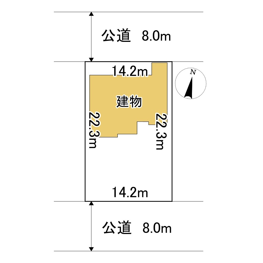 北進町２丁目４９番　戸建て 間取図・土地図