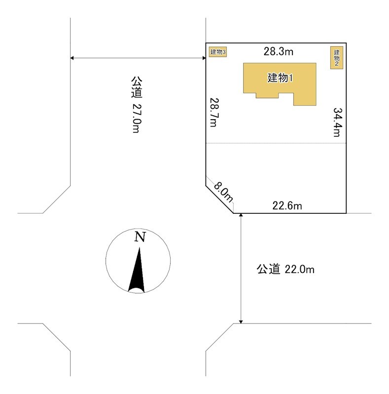 北斗町２丁目２８０番　土地 間取図・土地図