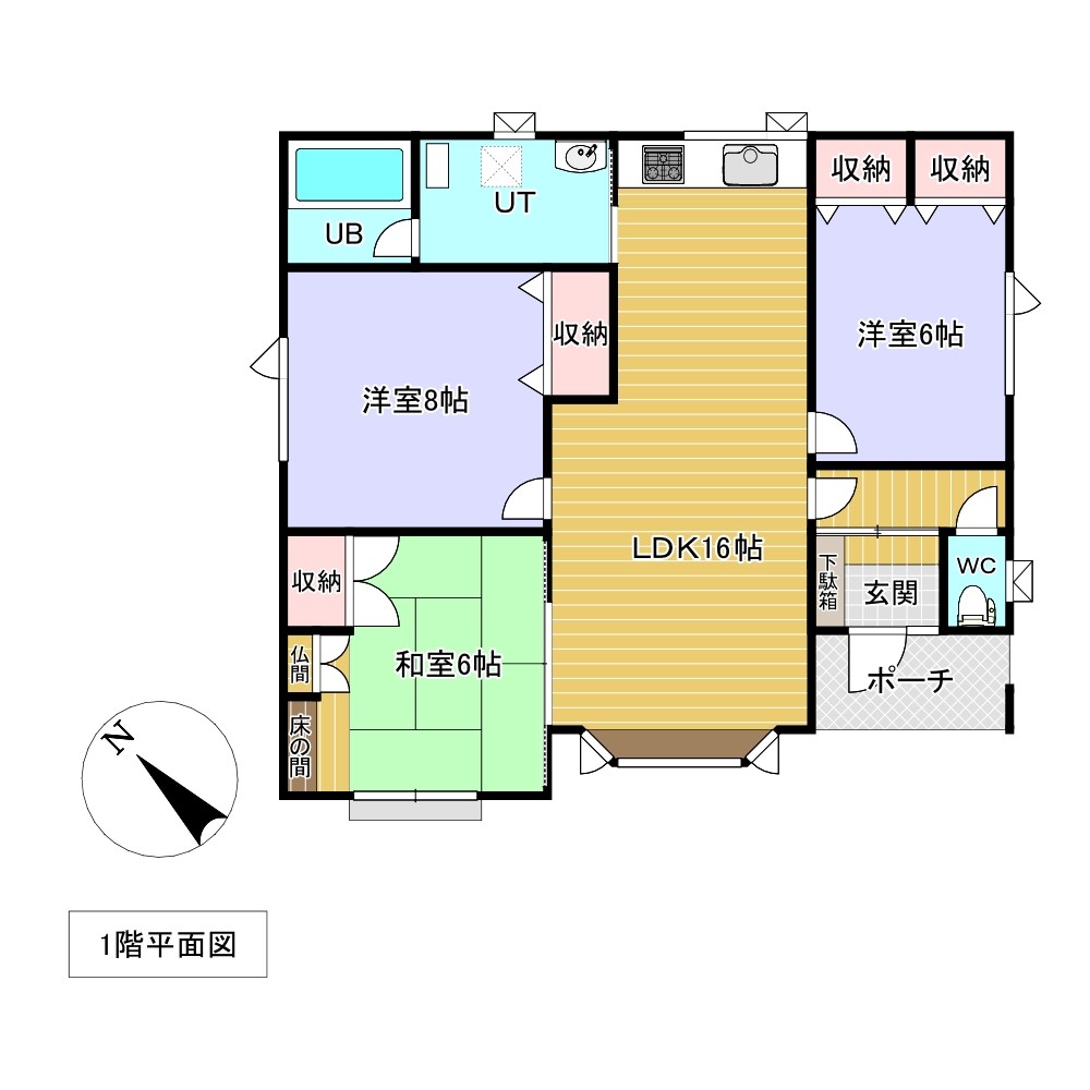 川東２１番　戸建て 間取図・土地図