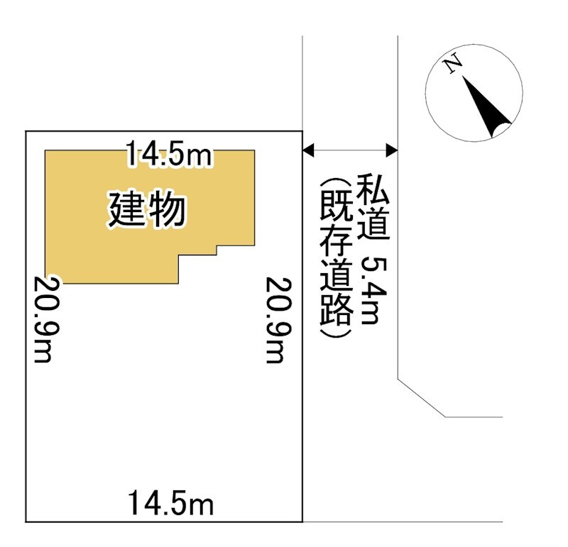 東陵町１０４番　戸建て 間取図・土地図