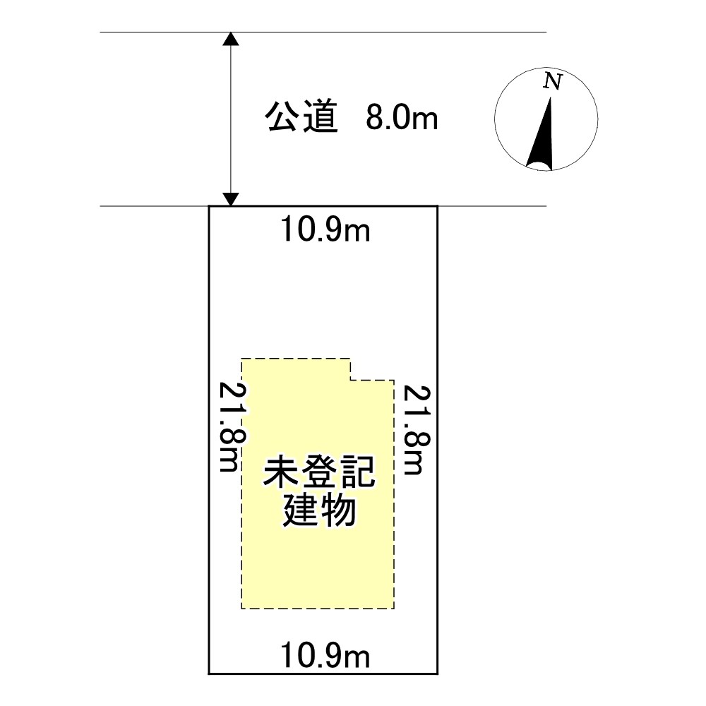 美山町西５丁目４７番　戸建て 間取図・土地図