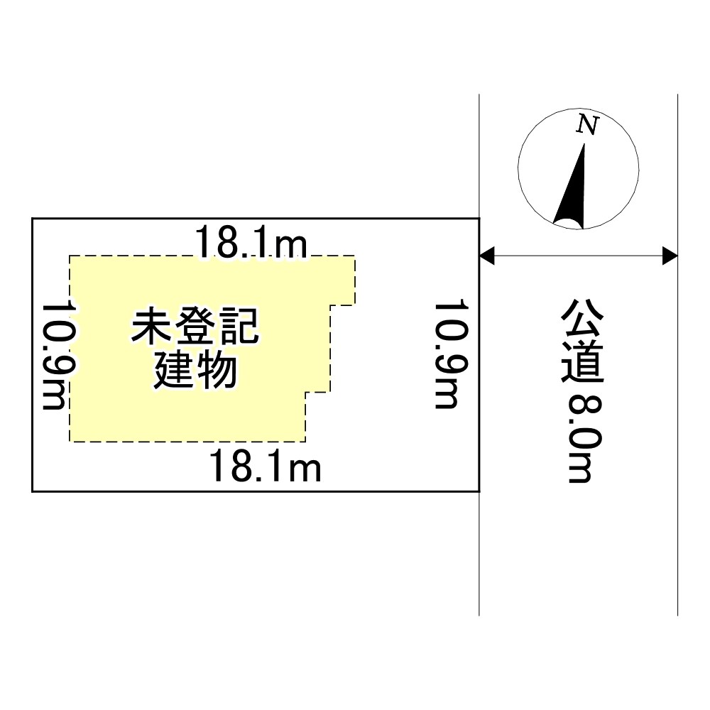 美山町西１丁目５０番　戸建て 間取図・土地図
