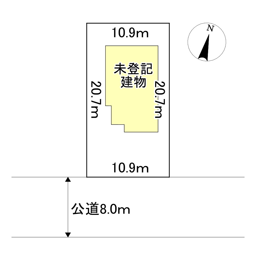 美山町南９丁目３６番　戸建て 間取図・土地図