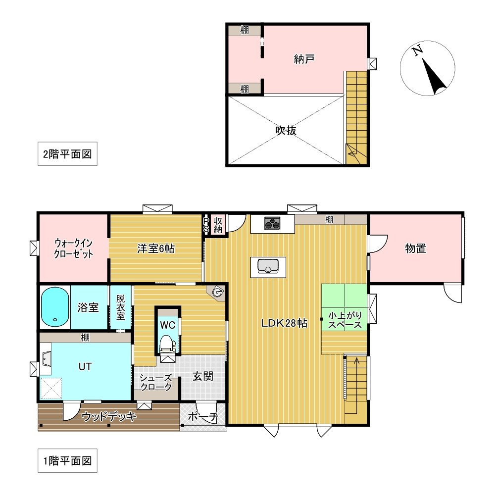 端野町二区４５１番　戸建て 間取図・土地図
