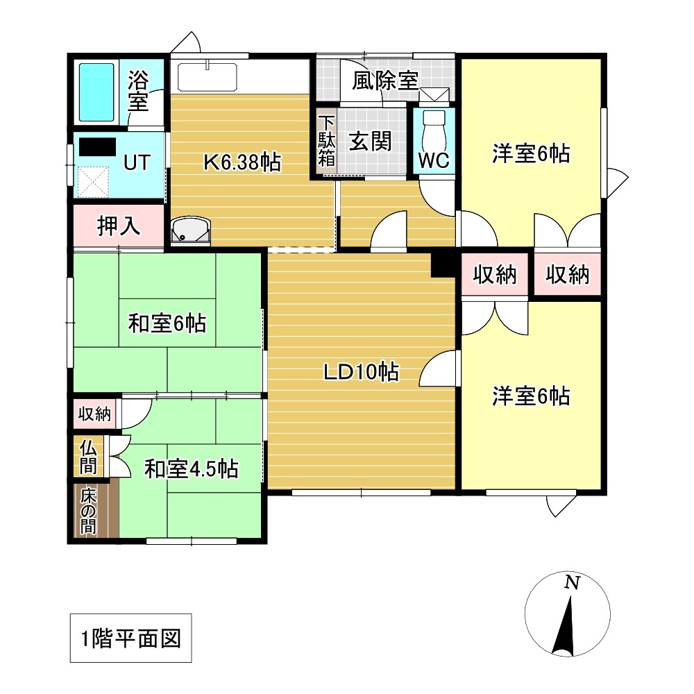 錦町１８０番　戸建て 間取図・土地図