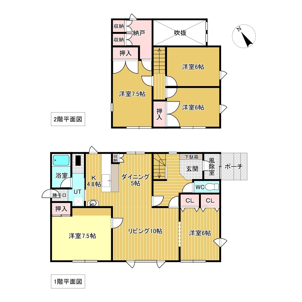美幌町字日の出１丁目２４番　戸建て 間取図・土地図