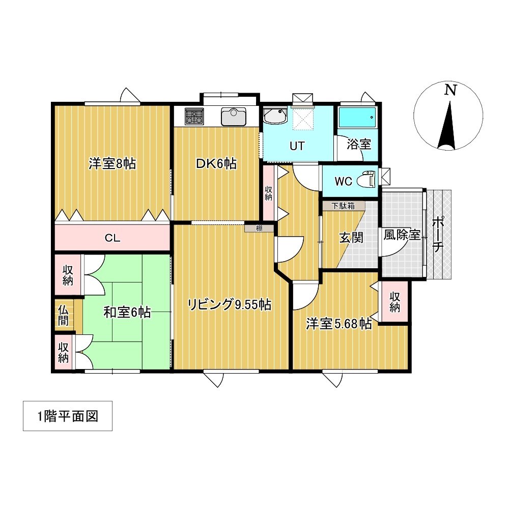 北光２７１番　戸建て 間取図・土地図