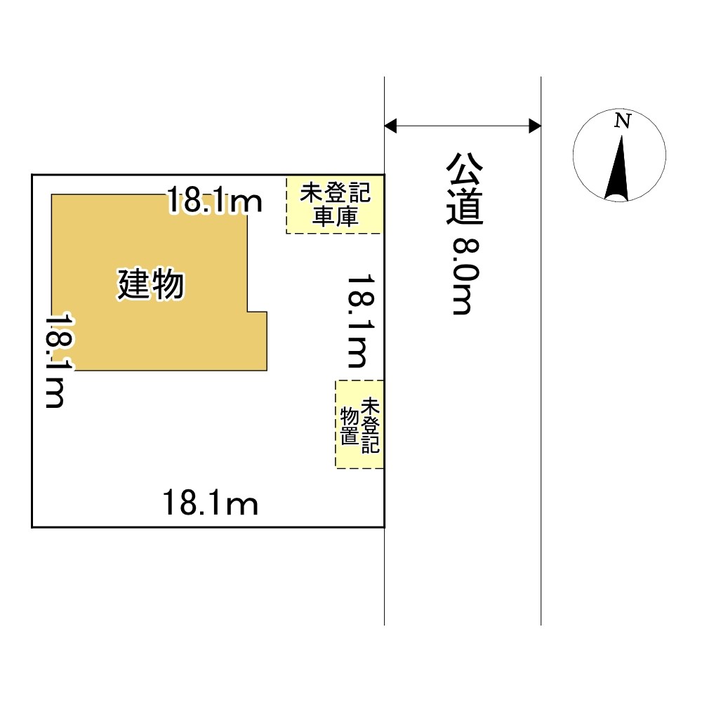 北光２７１番　戸建て 間取図・土地図