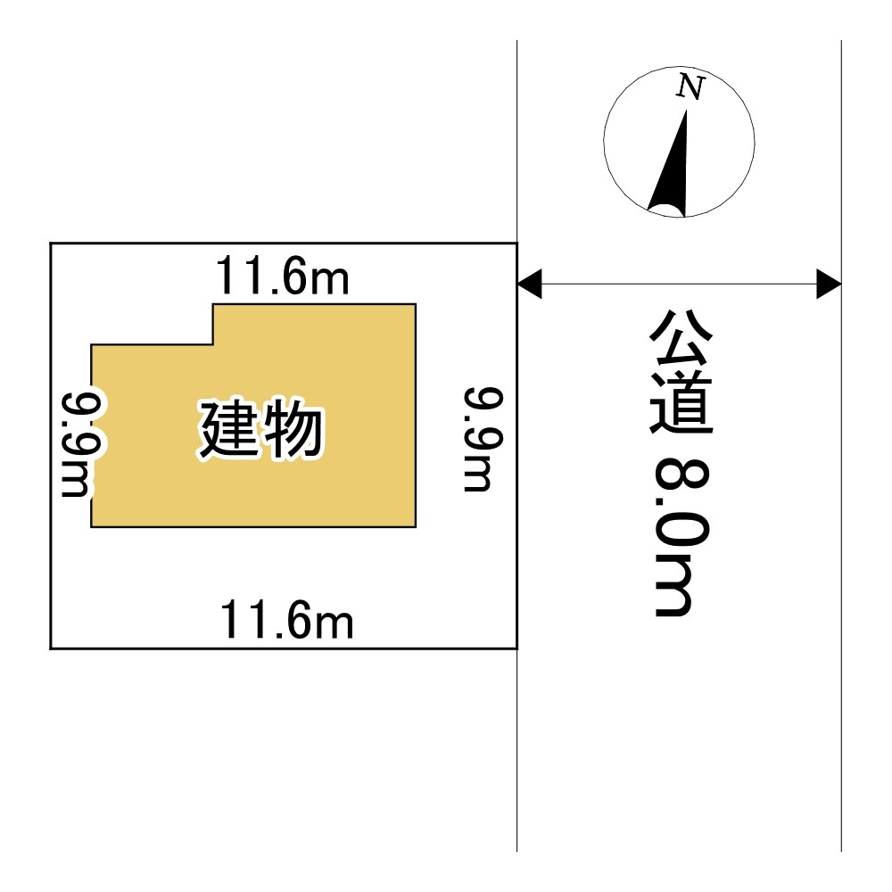 西富町2丁目123番　土地 間取図・土地図