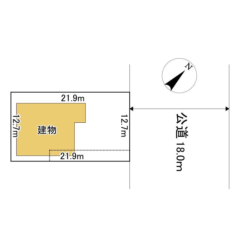 公園町１５２番　戸建て 間取図・土地図