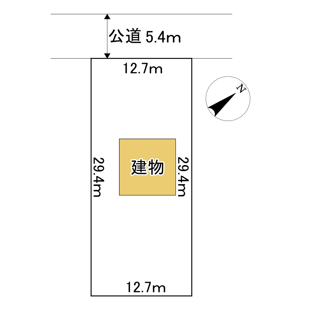 端野町端野７５番　戸建て 間取図・土地図