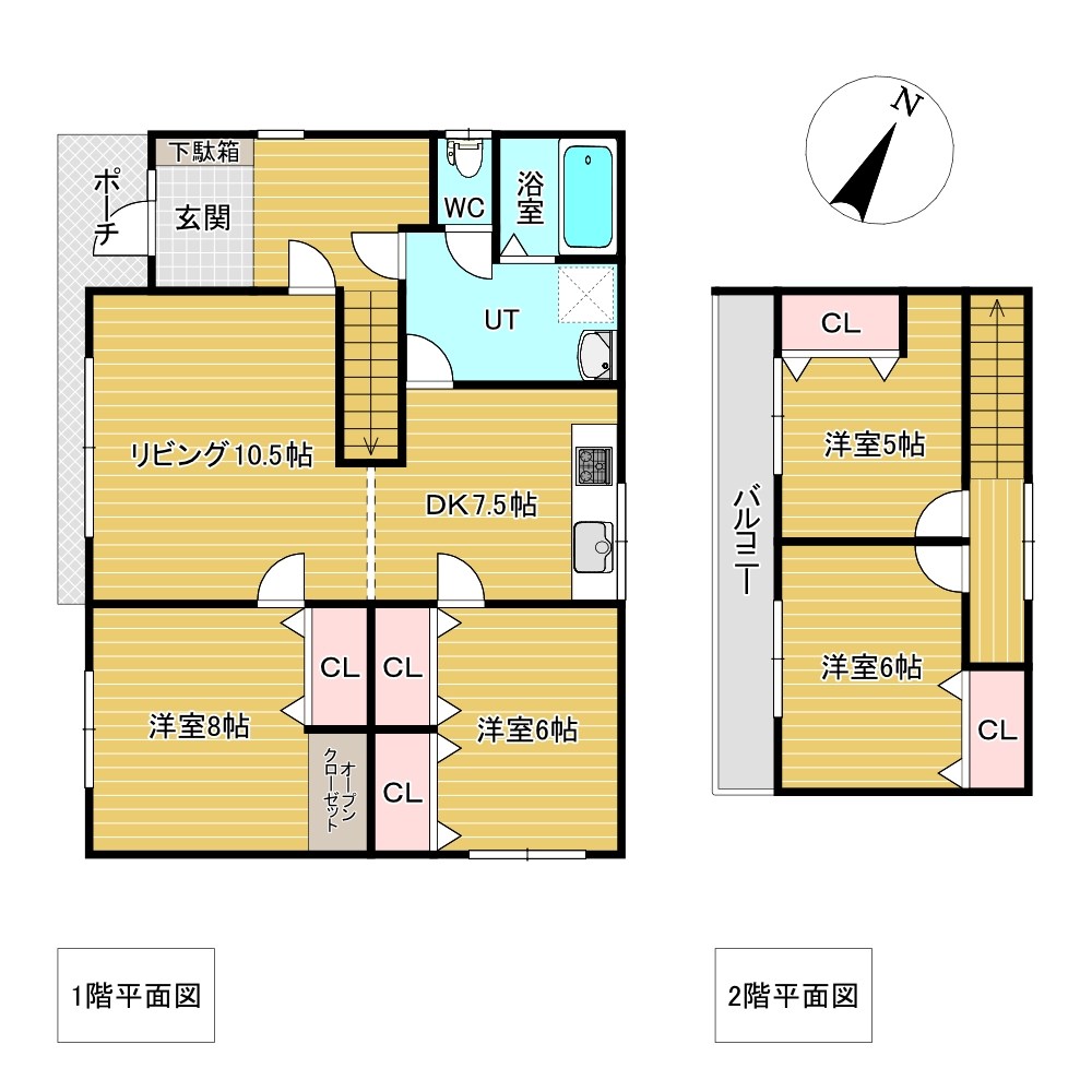 高栄西町７丁目９８番　戸建て 間取図・土地図