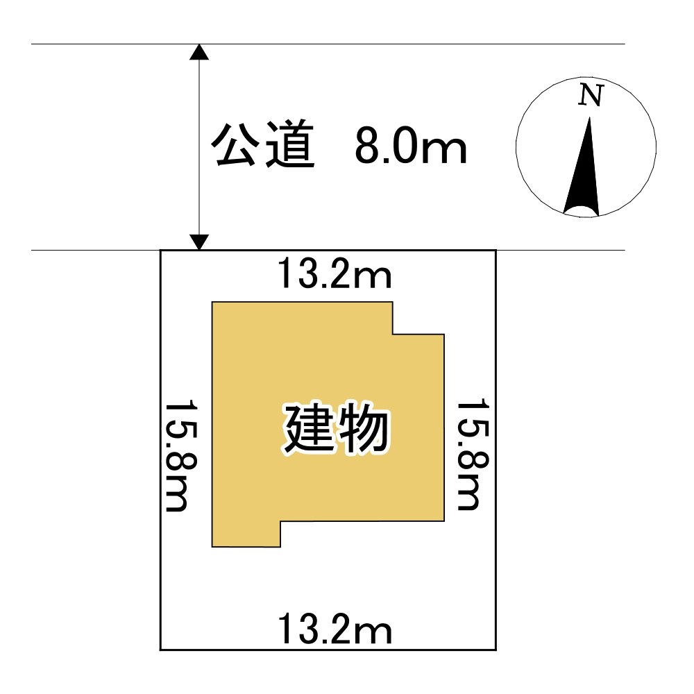 末広町３６６番　戸建て 間取図・土地図
