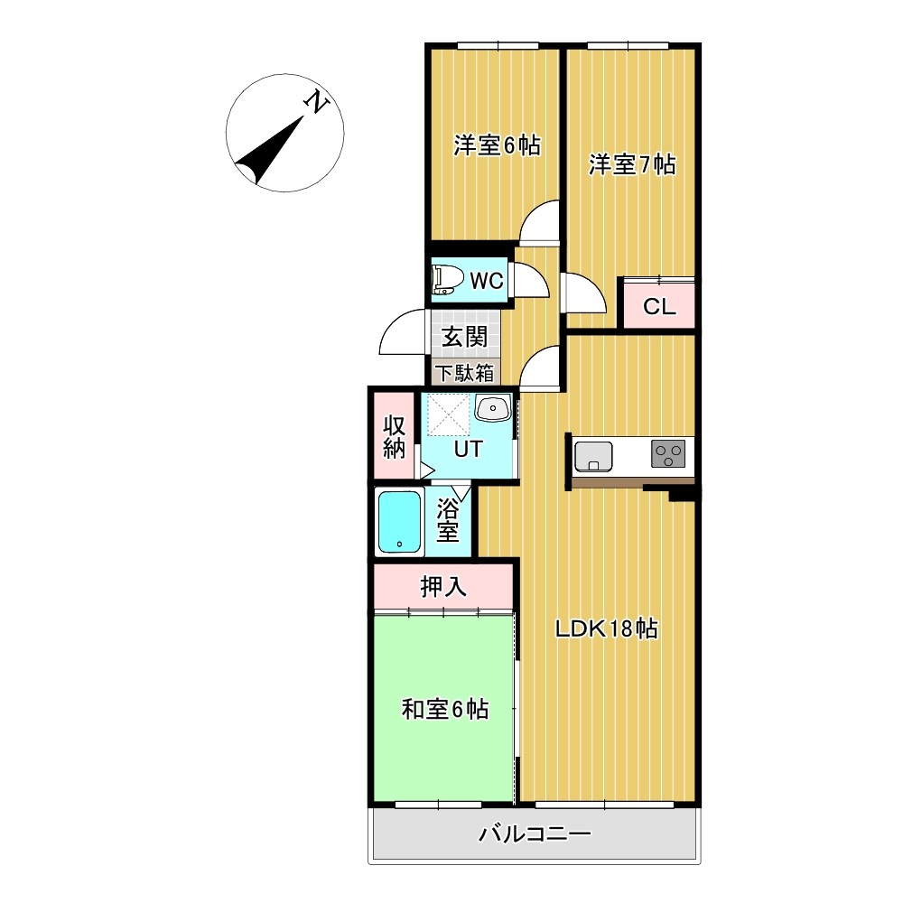ロジェ学園通 間取図・土地図