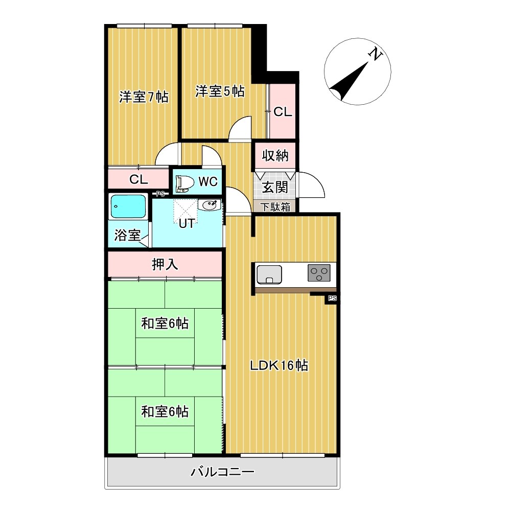 ロジェ学園通 間取図・土地図