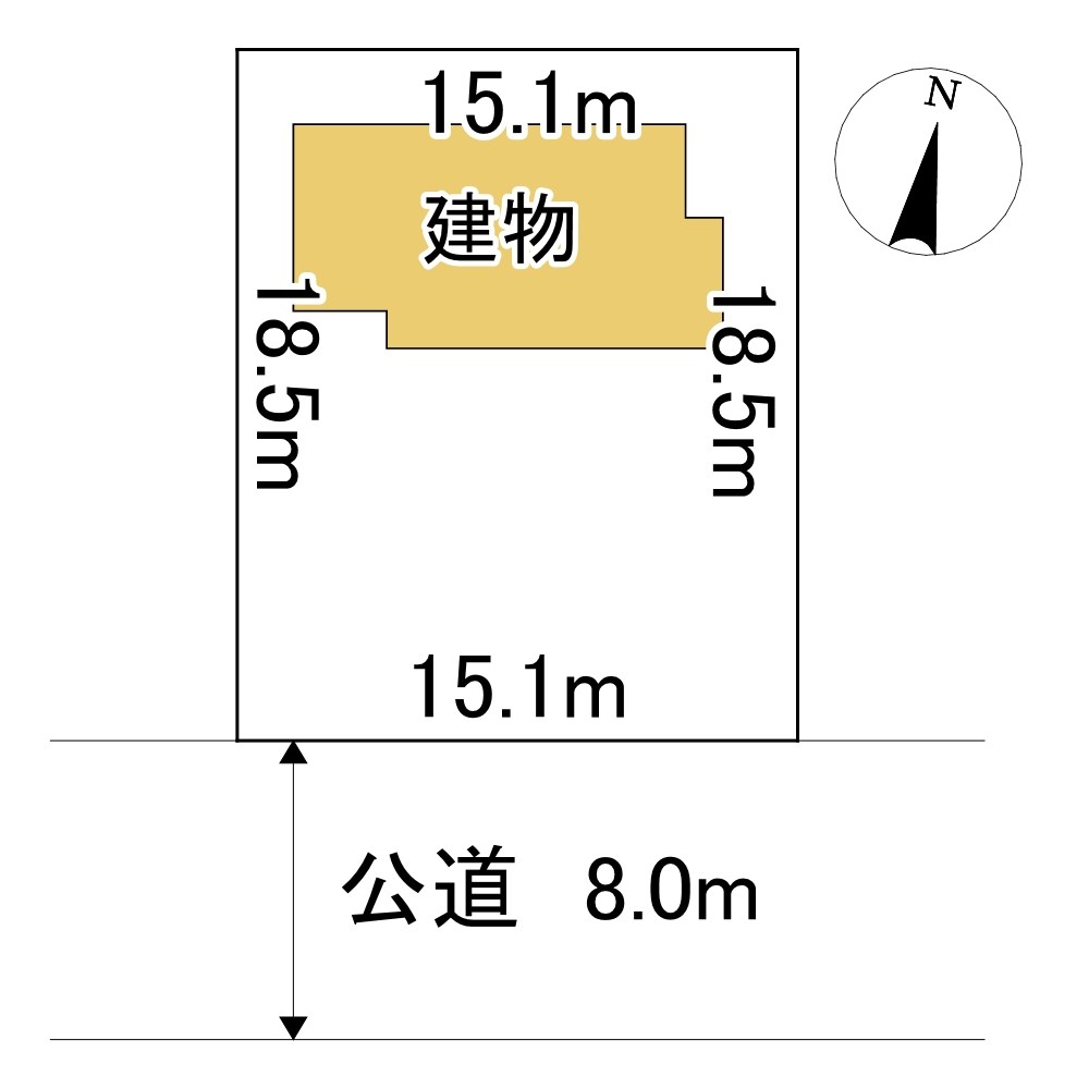 緑ヶ丘３丁目４２番　戸建て 間取図・土地図