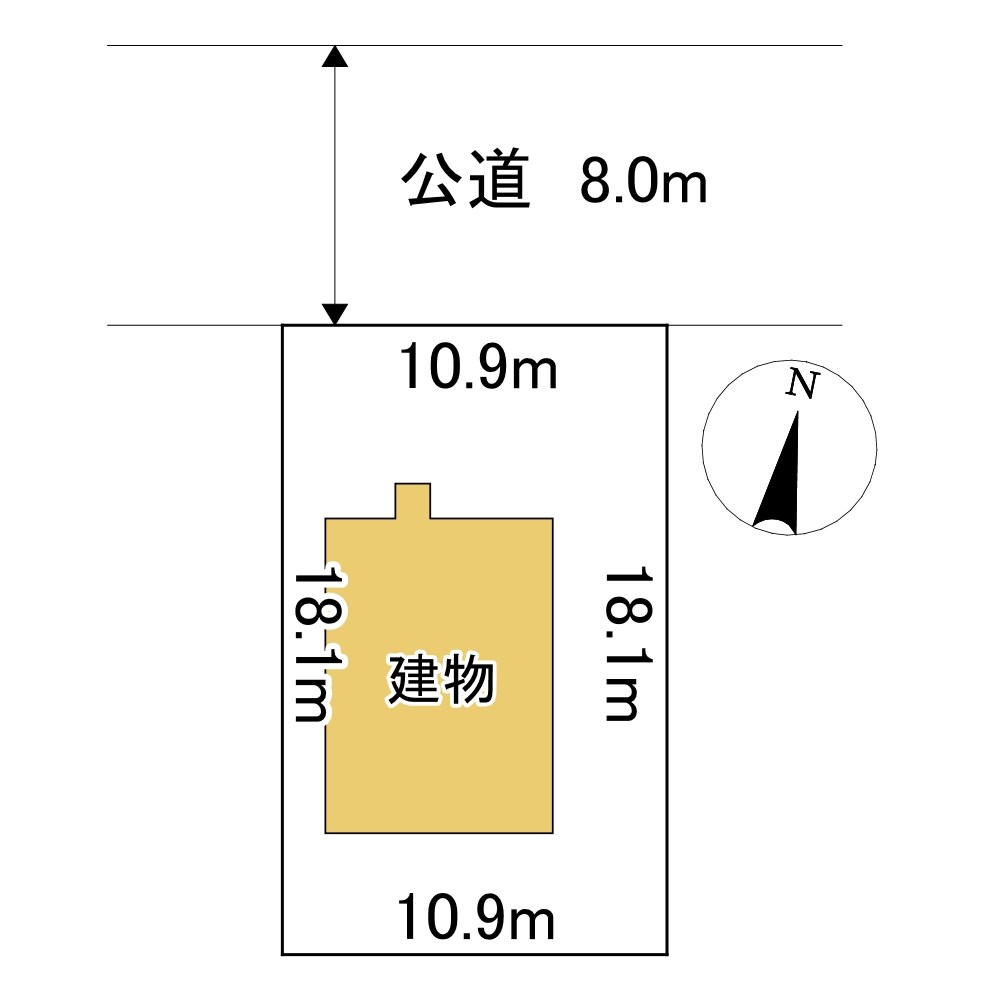 北央町１１０番　戸建て 間取図・土地図