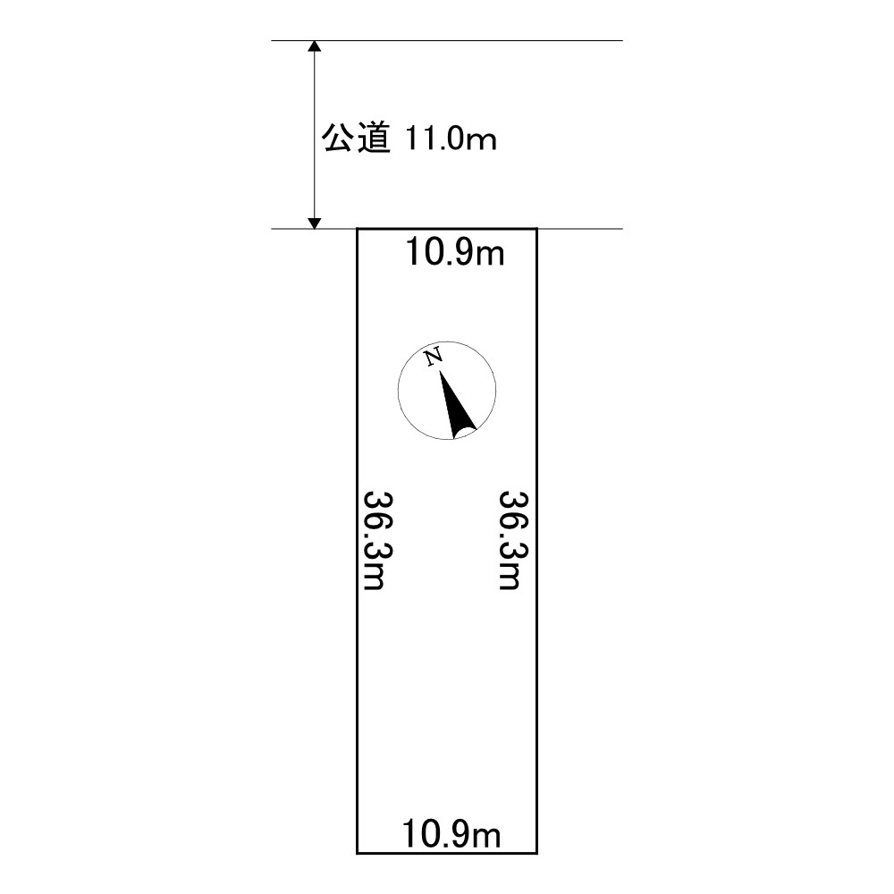 端野町緋牛内29番　土地 間取図・土地図