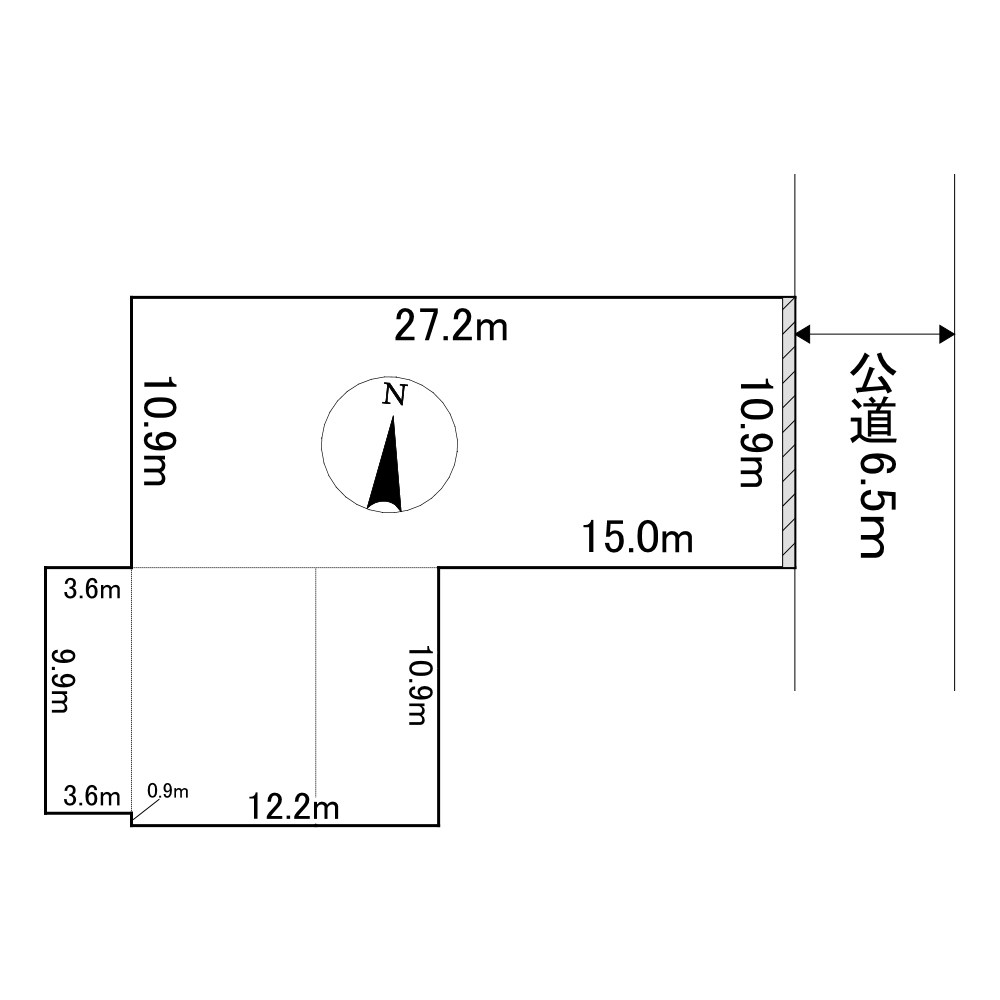 常盤町３丁目354番　土地 間取図・土地図