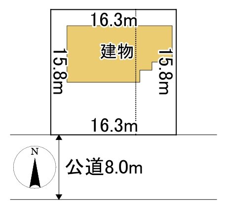 高栄東町３丁目１７１番　戸建て 間取図・土地図