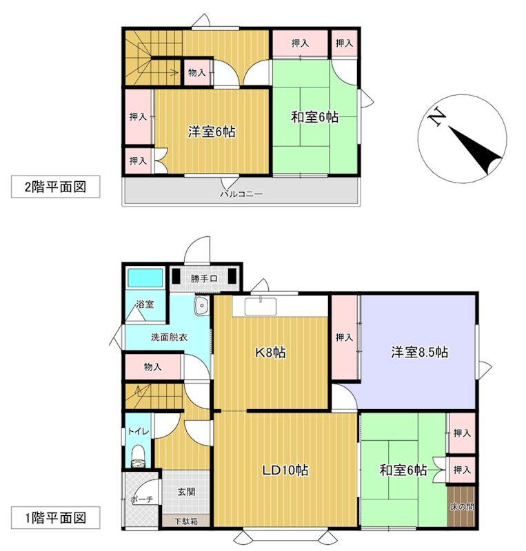 網走市駒場南７丁目８１番　戸建て 間取図・土地図