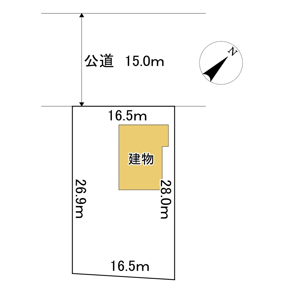 網走市駒場南７丁目８１番　戸建て 間取図・土地図