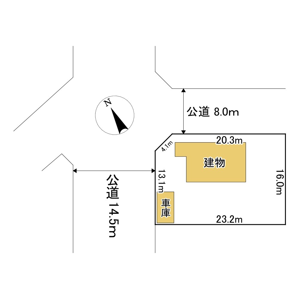 東陵町１６７番　戸建て 間取図・土地図