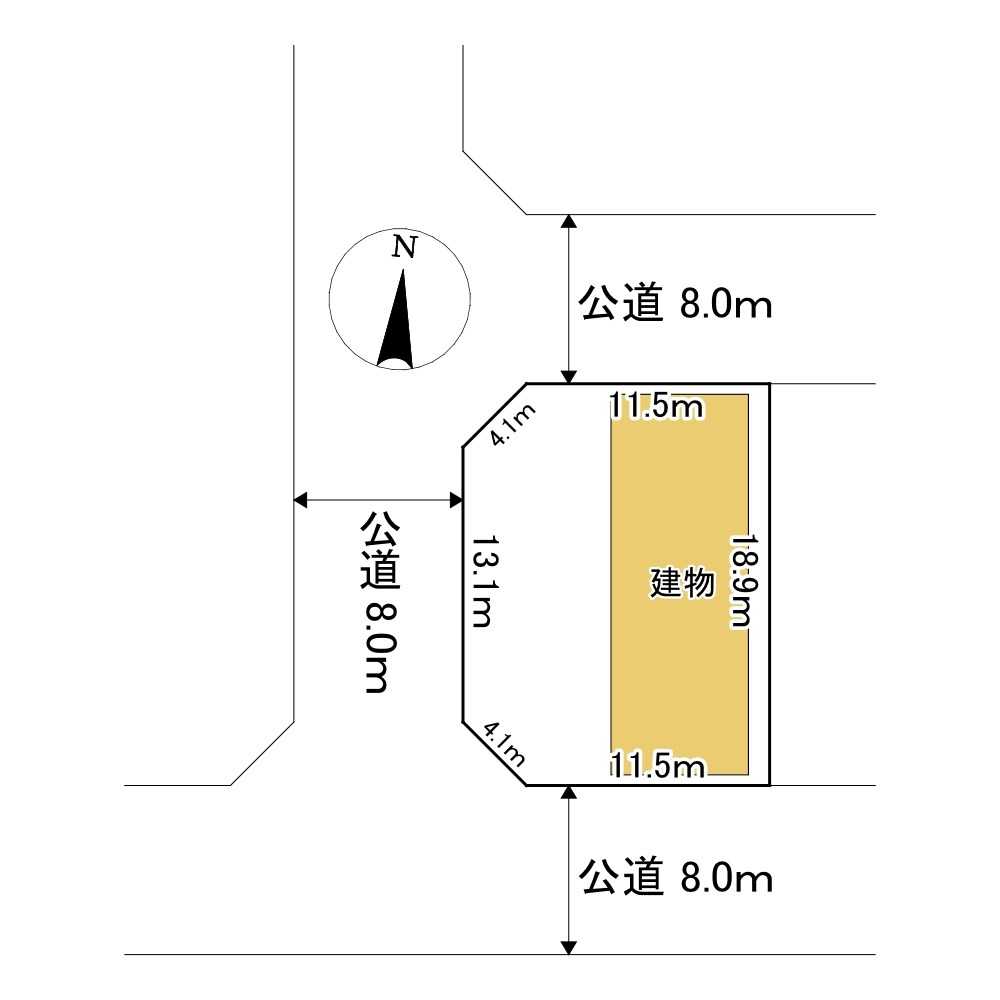 北進町４丁目２５６番　共同住宅 間取図・土地図