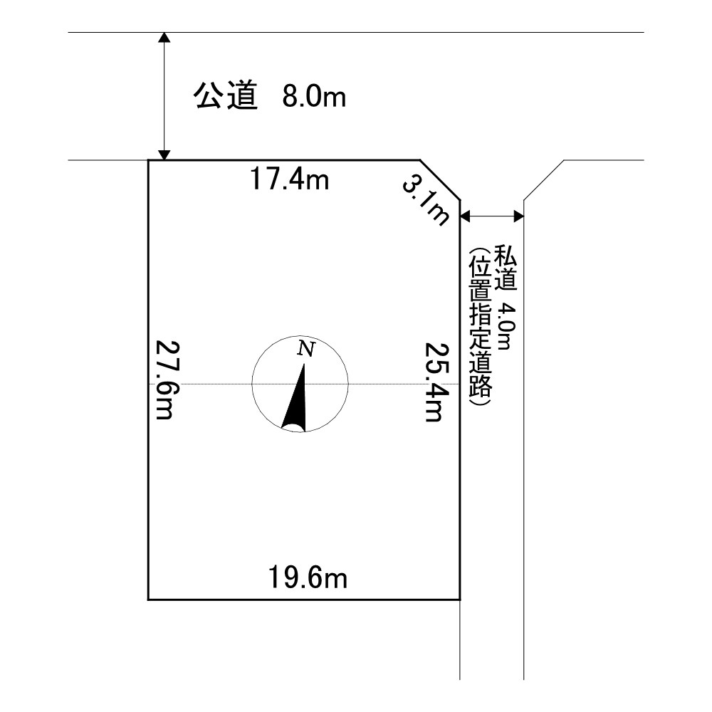 高栄西町３丁目１８３番　土地 間取図・土地図