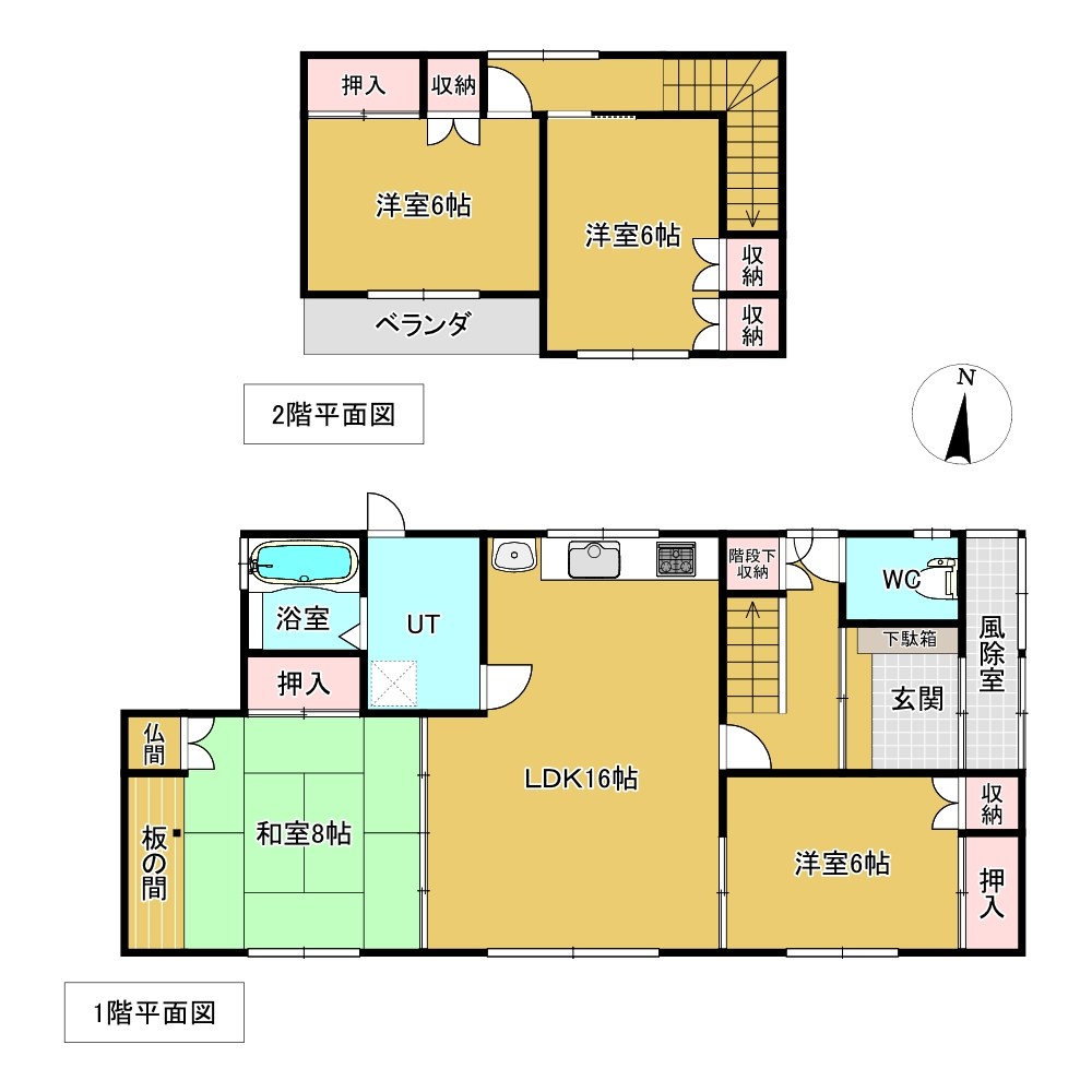 相内町１０６番　戸建て 間取図・土地図