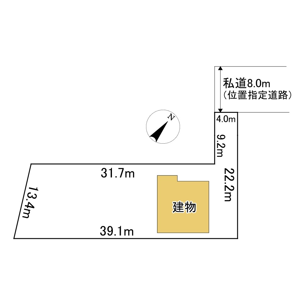 東陵町１３２番　戸建て 間取図・土地図