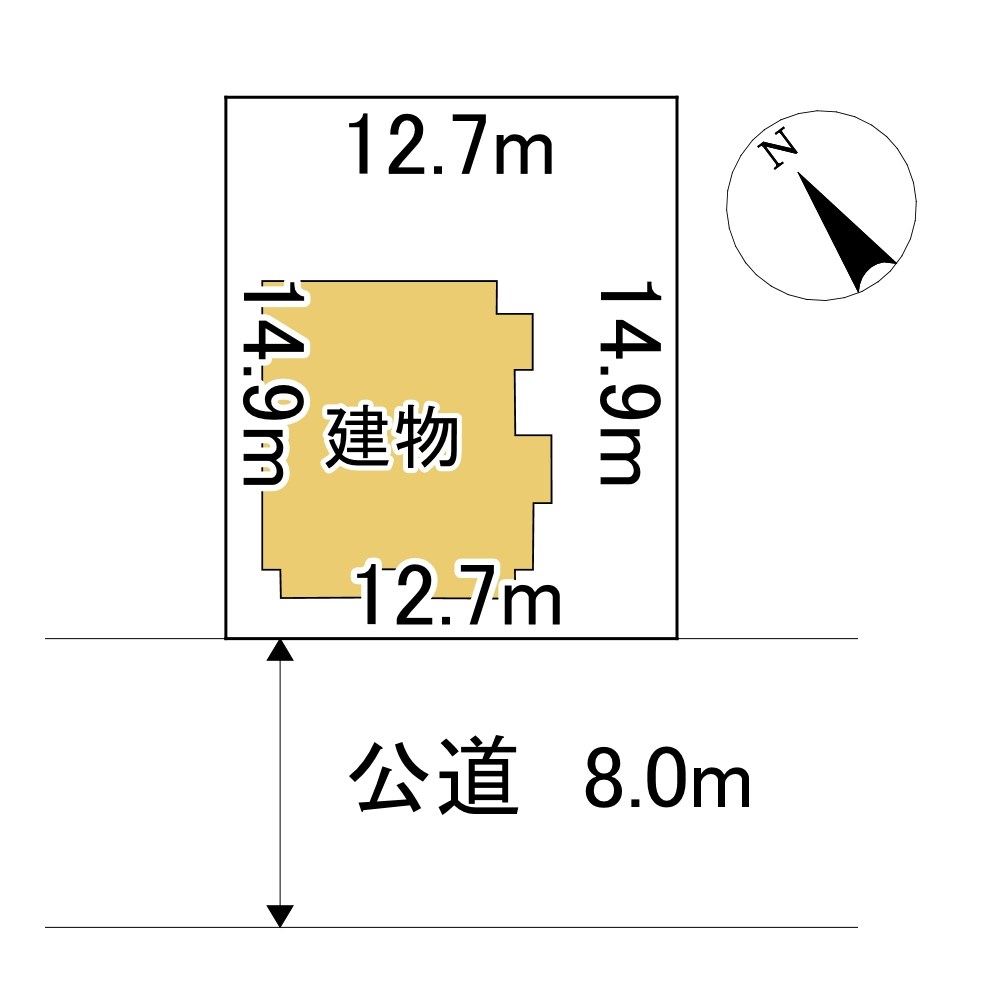 高砂町７番　戸建て 間取図・土地図