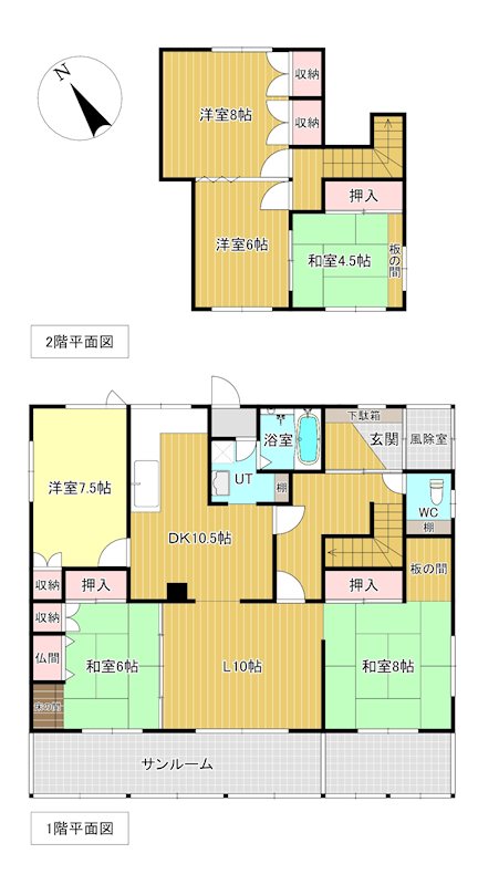 桜町３丁目２６番　戸建て 間取図・土地図