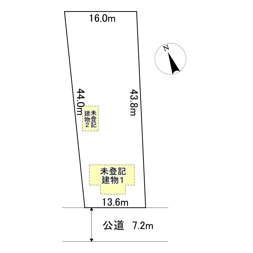 美幌町字仲町２丁目４８番　土地 間取図・土地図