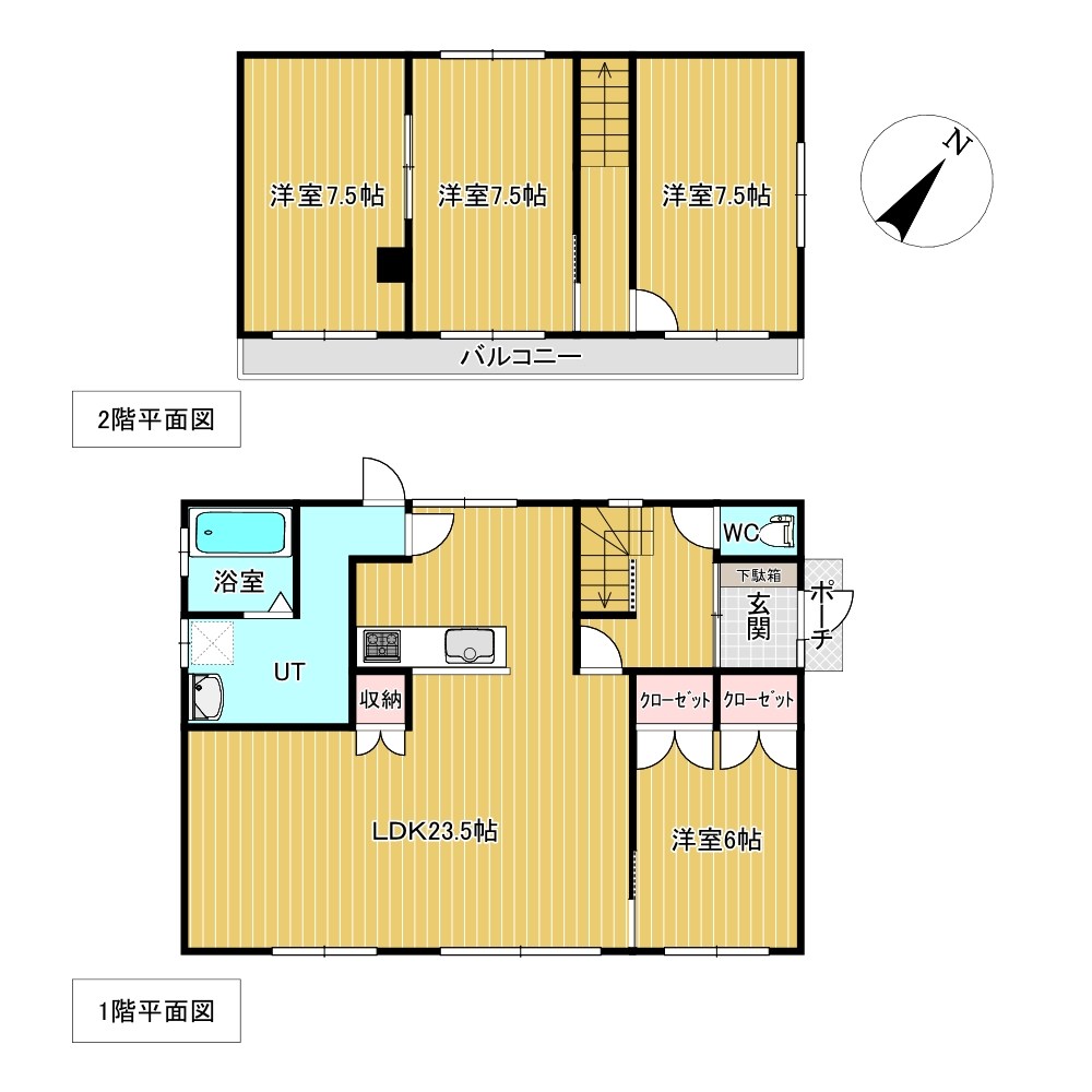 田端町９番　戸建て 間取図・土地図