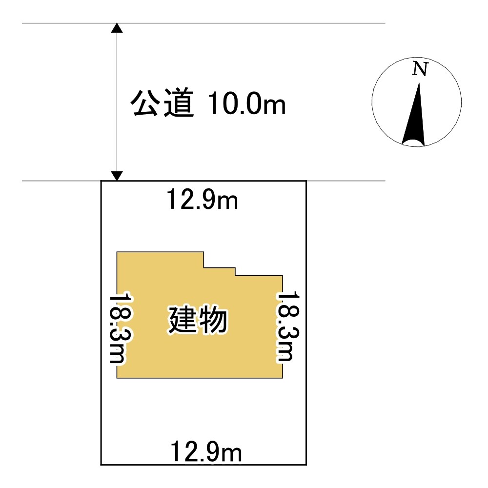 中ノ島町４丁目１０番　戸建て 間取図・土地図