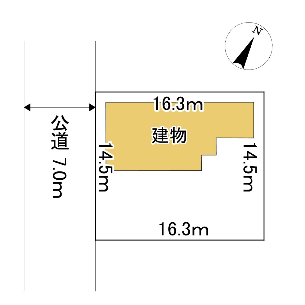 網走市駒場南１丁目９番　戸建て 間取図・土地図