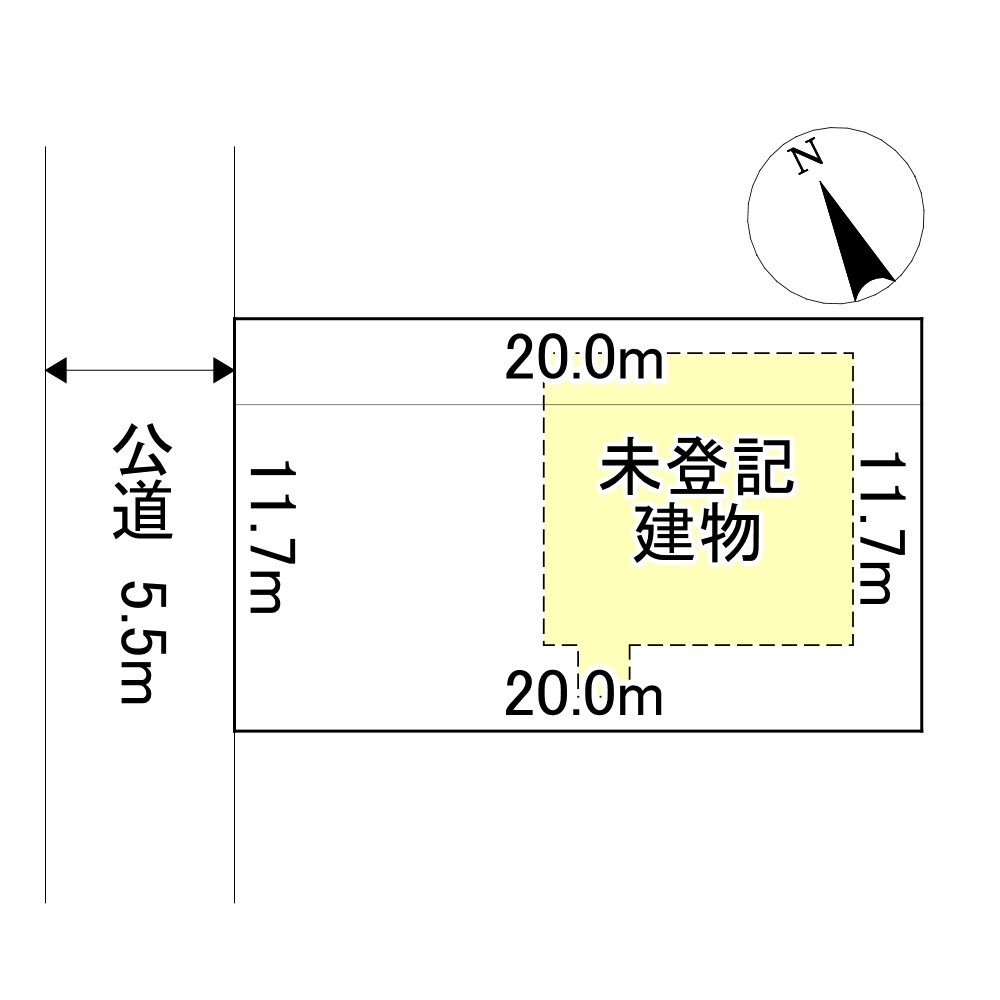 美幌町字栄町１丁目１１番　土地 間取図・土地図