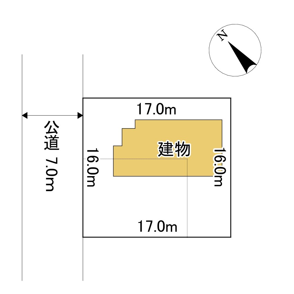網走市駒場北４丁目３４番　戸建て 間取図・土地図