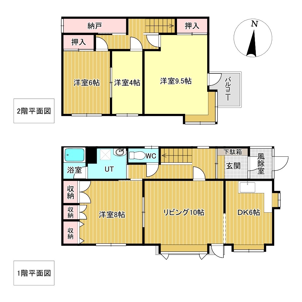 北光３２６番　戸建て 間取図・土地図