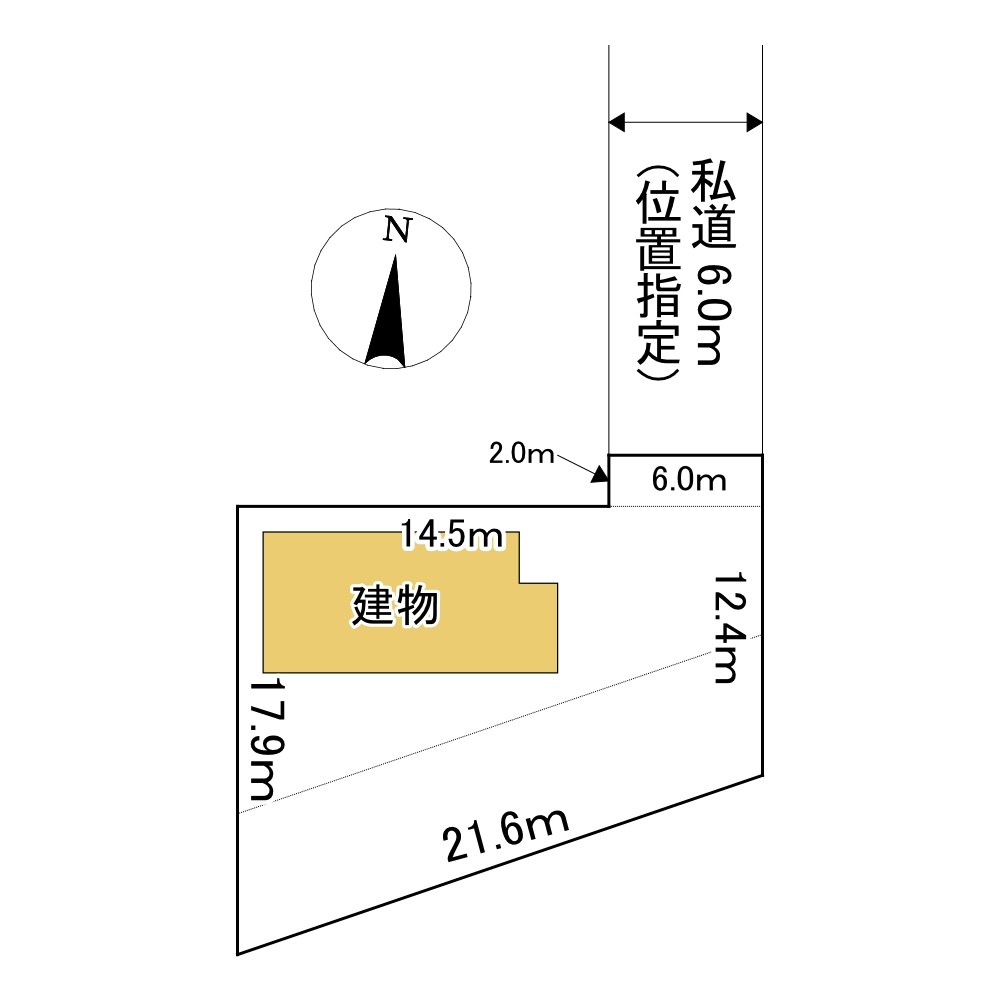 北光３２６番　戸建て 間取図・土地図