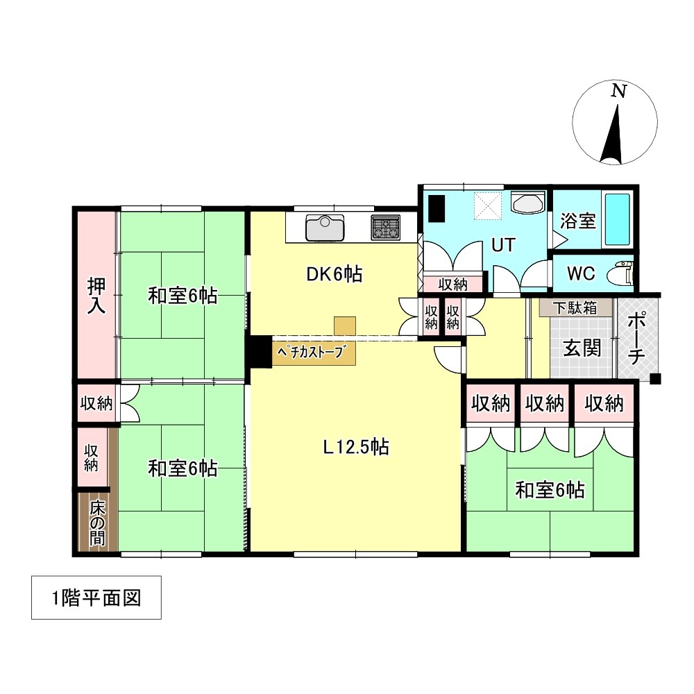 とん田西町２７４番　戸建て 間取図・土地図