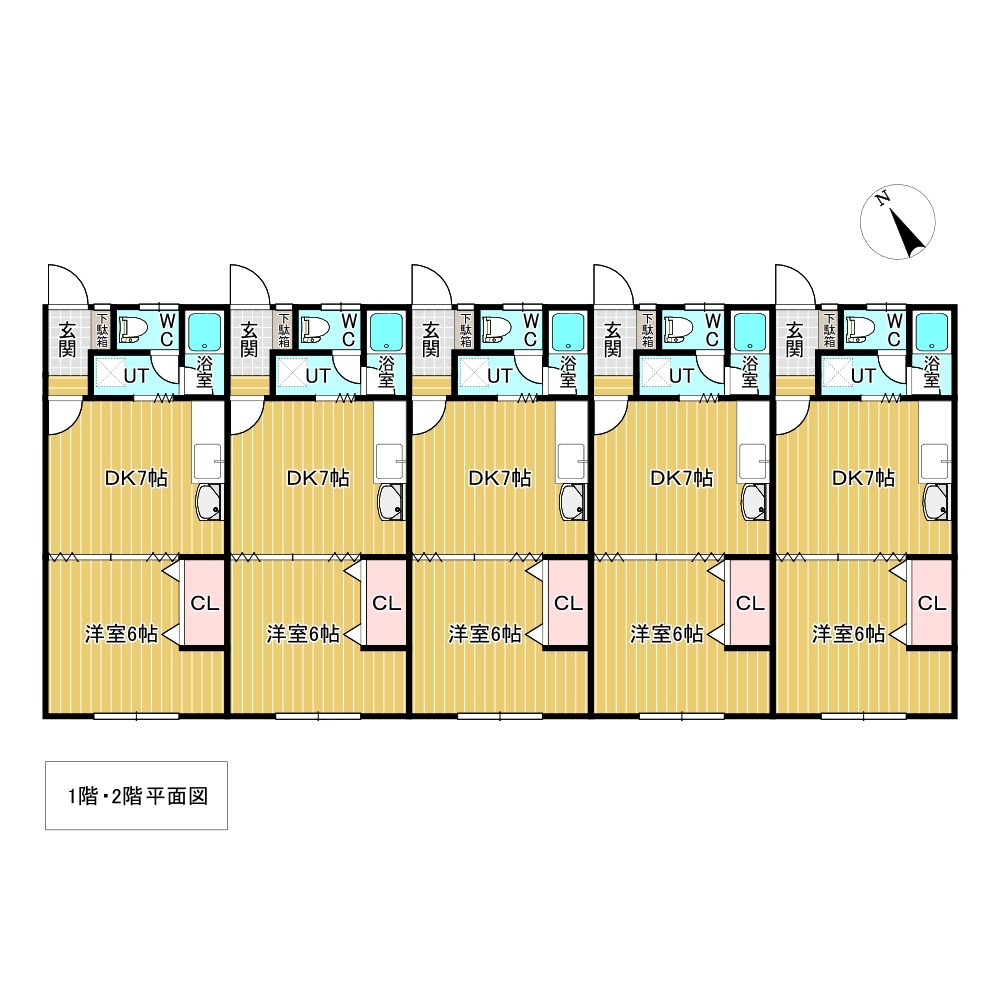 美幌町字東町１丁目７番　共同住宅 間取図・土地図