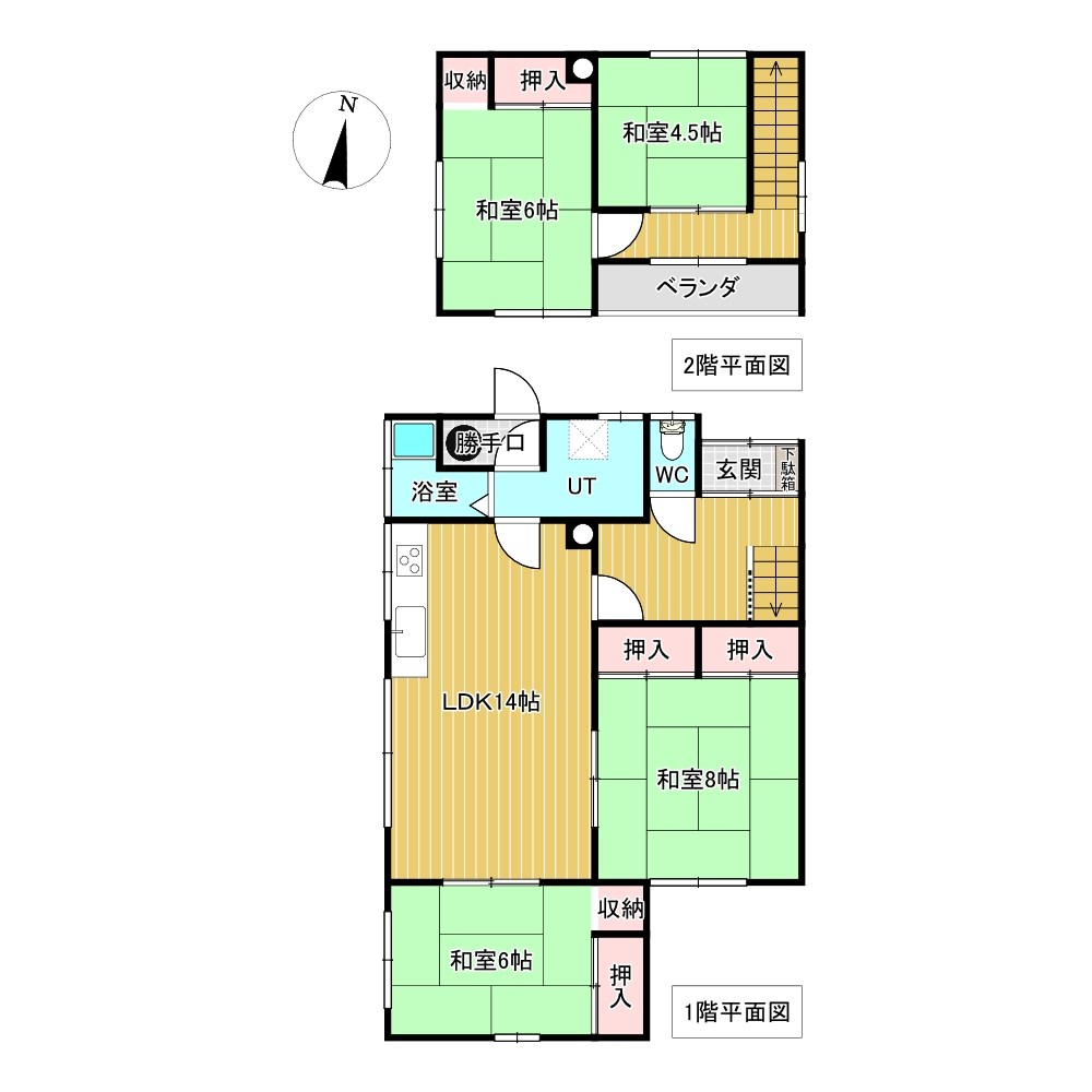 西富町３丁目１５２番　戸建て 間取図・土地図