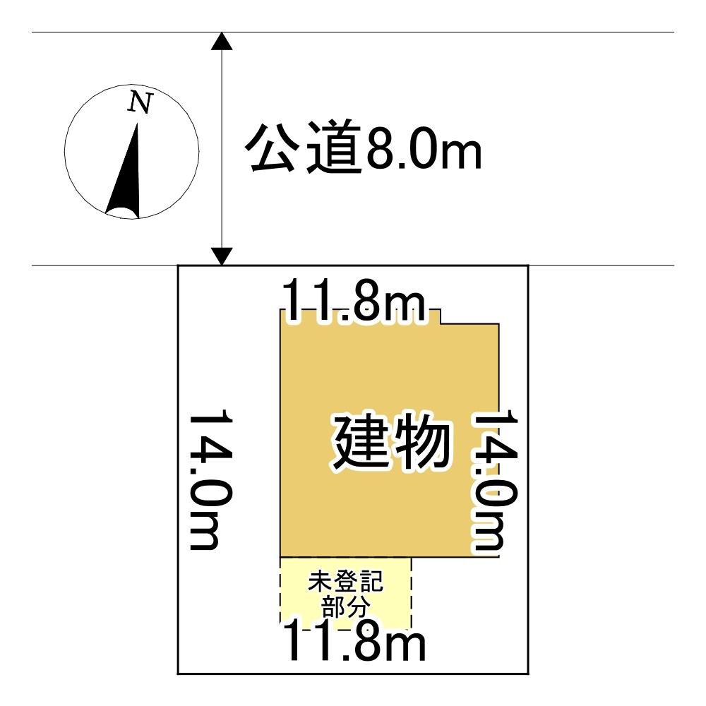 西富町３丁目１５２番　戸建て 間取図・土地図