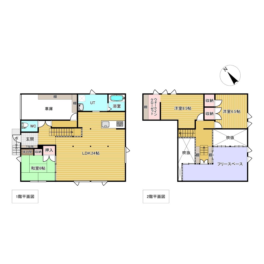 川東２１番　戸建て 間取図・土地図